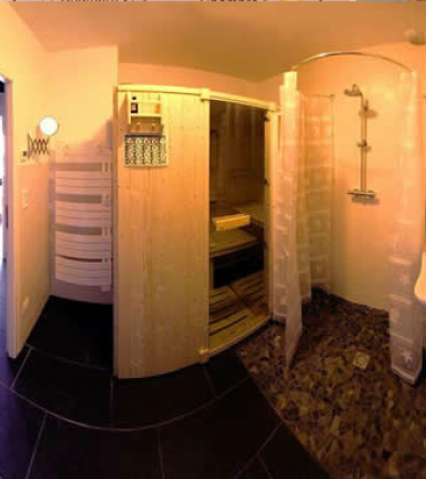 Salle de bain avec sauna